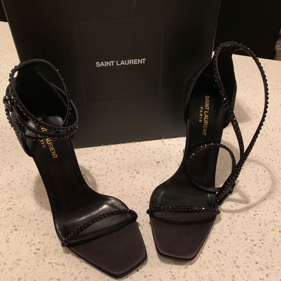 Saint Laurent women’s optimism embellished heel - Picture 7 of 8
